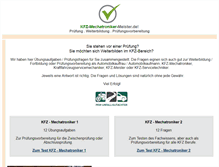 Tablet Screenshot of kfz-mechatroniker-meister.de